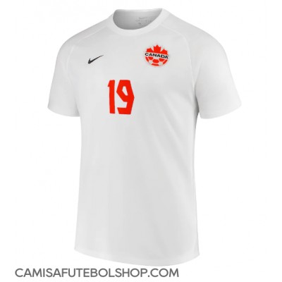 Camisa de time de futebol Canadá Alphonso Davies #19 Replicas 2º Equipamento Mundo 2022 Manga Curta